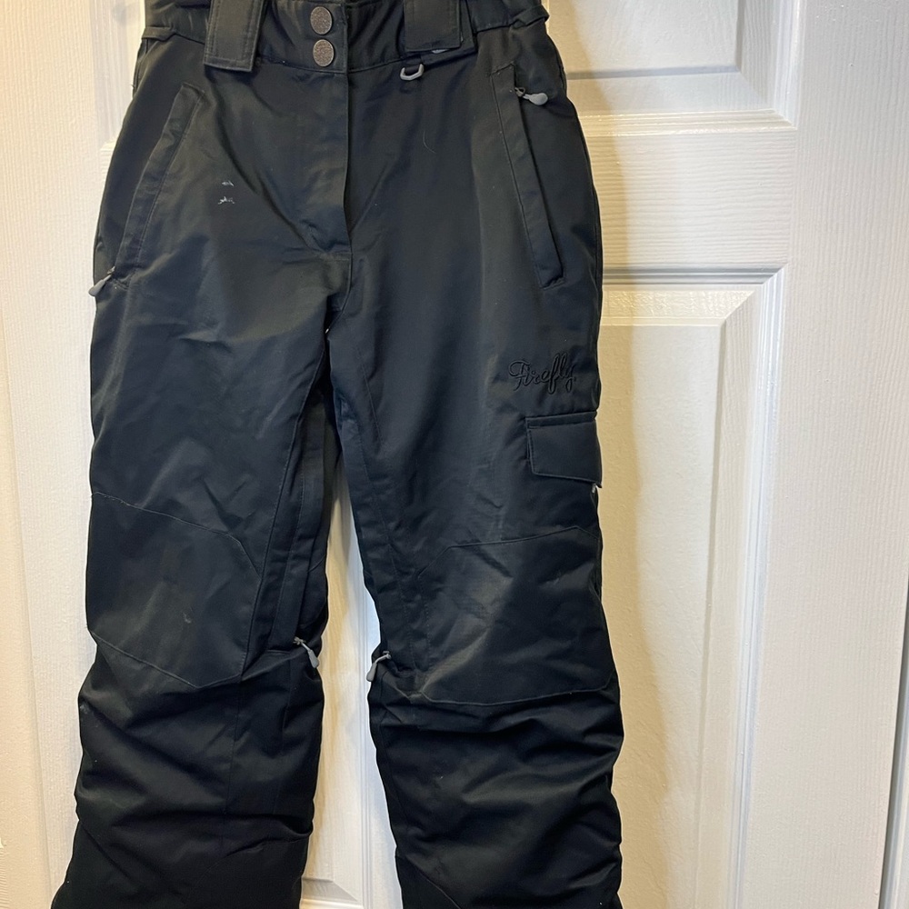 Firefly Kids Snow Pants Size 8 Black Ski Snowboard Winter Pants